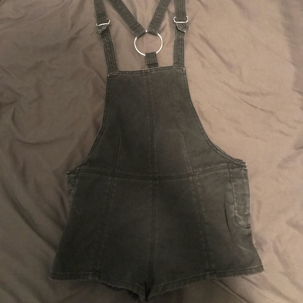 Bullhead Black Short Overalls